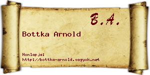 Bottka Arnold névjegykártya